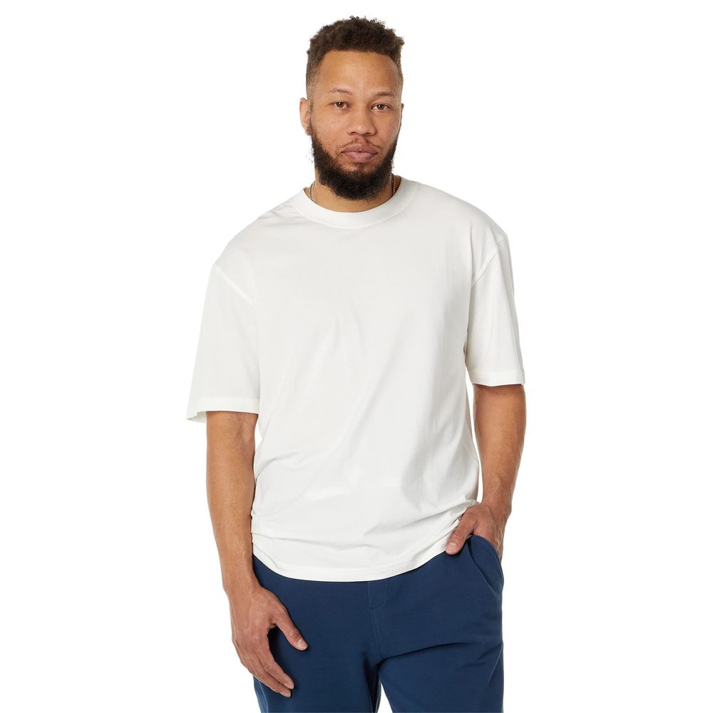 LABEL Mens Go-to Crew T-Shirt White 2XL One Size